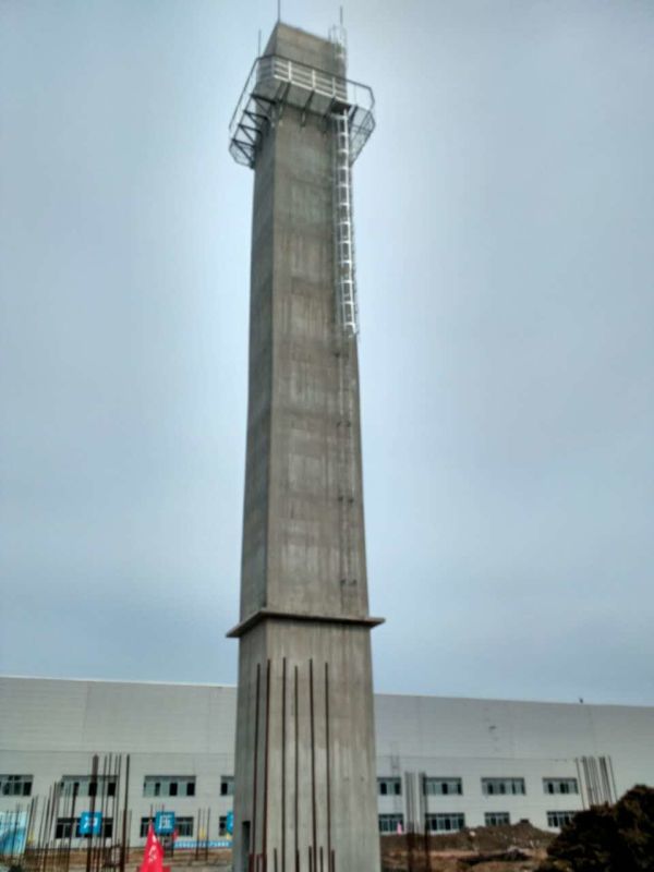 湖北荆门30米高涂装车间排气筒顺利竣工